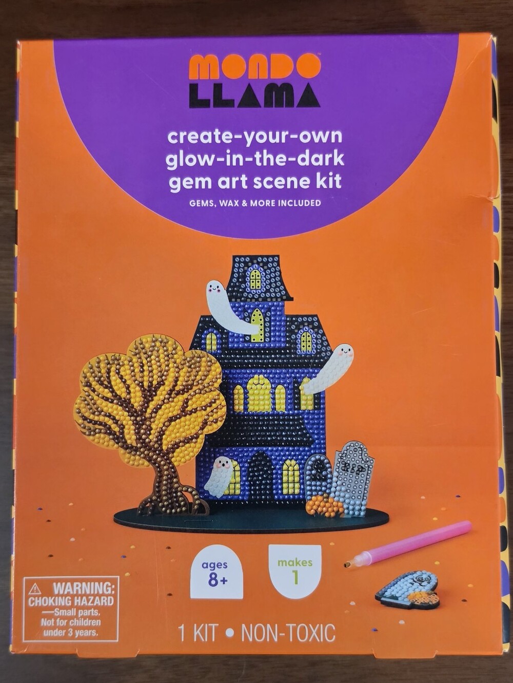 Glow in the Dark Gem Art Haunted House Scene Kit NWT